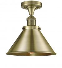 Innovations Lighting 517-1CH-AB-M10-AB-LED - Briarcliff - 1 Light - 10 inch - Antique Brass - Semi-Flush Mount