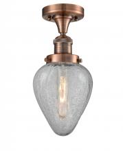 Innovations Lighting 517-1CH-AC-G165 - Geneseo - 1 Light - 7 inch - Antique Copper - Semi-Flush Mount