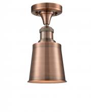 Innovations Lighting 517-1CH-AC-M9-LED - Addison - 1 Light - 5 inch - Antique Copper - Semi-Flush Mount