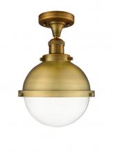 Innovations Lighting 517-1CH-BB-HFS-82-BB - Hampden - 1 Light - 9 inch - Brushed Brass - Semi-Flush Mount