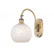 Innovations Lighting 518-1W-BB-G1216-8WM - White Mouchette - 1 Light - 8 inch - Brushed Brass - Sconce