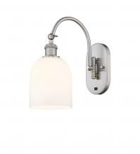 Innovations Lighting 518-1W-SN-G558-6GWH - Bella - 1 Light - 6 inch - Brushed Satin Nickel - Sconce