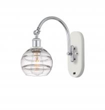 Innovations Lighting 518-1W-WPC-G556-6CL - Rochester - 1 Light - 6 inch - White Polished Chrome - Sconce