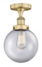 Innovations Lighting 616-1F-BB-G202-8 - Beacon - 1 Light - 8 inch - Brushed Brass - Semi-Flush Mount