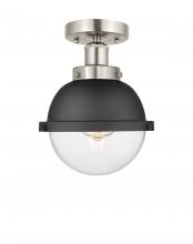 Innovations Lighting 616-1F-SN-HFS-62-BK - Edison - 1 Light - 7 inch - Satin Nickel - Semi-Flush Mount