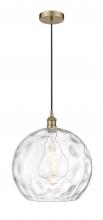 Innovations Lighting 616-1P-AB-G1215-14 - Athens Water Glass - 1 Light - 13 inch - Antique Brass - Cord hung - Pendant