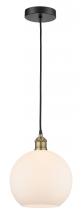 Innovations Lighting 616-1P-BAB-G121-10 - Athens - 1 Light - 10 inch - Black Antique Brass - Cord hung - Mini Pendant