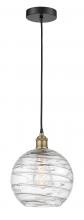 Innovations Lighting 616-1P-BAB-G1213-10 - Athens Deco Swirl - 1 Light - 10 inch - Black Antique Brass - Cord hung - Mini Pendant