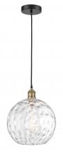 Innovations Lighting 616-1P-BAB-G1215-12 - Athens Water Glass - 1 Light - 12 inch - Black Antique Brass - Cord hung - Mini Pendant