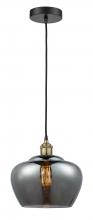 Innovations Lighting 616-1P-BAB-G93-L - Fenton - 1 Light - 11 inch - Black Antique Brass - Cord hung - Mini Pendant