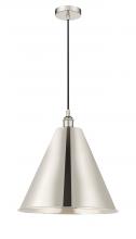 Innovations Lighting 616-1P-PN-MBC-16-PN - Berkshire - 1 Light - 16 inch - Polished Nickel - Cord hung - Mini Pendant