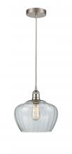 Innovations Lighting 616-1P-SN-G92-L - Fenton - 1 Light - 11 inch - Brushed Satin Nickel - Cord hung - Mini Pendant