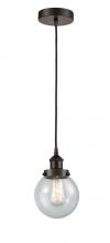 Innovations Lighting 616-1PH-OB-G204-6 - Beacon - 1 Light - 6 inch - Oil Rubbed Bronze - Cord hung - Mini Pendant