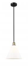 Innovations Lighting 616-1S-BAB-GBC-121 - Berkshire - 1 Light - 12 inch - Black Antique Brass - Cord hung - Mini Pendant