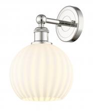 Innovations Lighting 616-1W-PN-G1217-8WV - White Venetian - 1 Light - 8 inch - Polished Nickel - Sconce