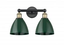 Innovations Lighting 616-2W-BAB-MBD-75-GR - Plymouth - 2 Light - 17 inch - Black Antique Brass - Bath Vanity Light