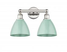 Innovations Lighting 616-2W-PN-MBD-75-SF - Plymouth - 2 Light - 17 inch - Polished Nickel - Bath Vanity Light