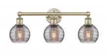 Innovations Lighting 616-3W-AB-G1213-6SM - Athens Deco Swirl - 3 Light - 24 inch - Antique Brass - Bath Vanity Light