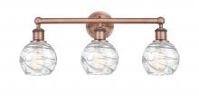 Innovations Lighting 616-3W-AC-G1213-6 - Athens Deco Swirl - 3 Light - 24 inch - Antique Copper - Bath Vanity Light