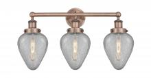 Innovations Lighting 616-3W-AC-G165 - Geneseo - 3 Light - 25 inch - Antique Copper - Bath Vanity Light