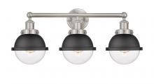 Innovations Lighting 616-3W-SN-HFS-62-BK - Edison - 3 Light - 25 inch - Satin Nickel - Bath Vanity Light