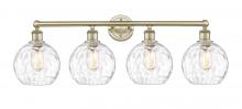 Innovations Lighting 616-4W-AB-G1215-8 - Athens Water Glass - 4 Light - 35 inch - Antique Brass - Bath Vanity Light