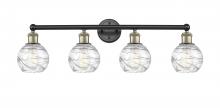 Innovations Lighting 616-4W-BAB-G1213-6 - Athens Deco Swirl - 4 Light - 33 inch - Black Antique Brass - Bath Vanity Light