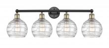 Innovations Lighting 616-4W-BAB-G1213-8 - Athens Deco Swirl - 4 Light - 35 inch - Black Antique Brass - Bath Vanity Light