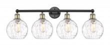 Innovations Lighting 616-4W-BAB-G1215-8 - Athens Water Glass - 4 Light - 35 inch - Black Antique Brass - Bath Vanity Light