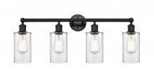 Innovations Lighting 616-4W-BK-G802 - Clymer - 4 Light - 31 inch - Matte Black - Bath Vanity Light