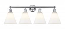 Innovations Lighting 616-4W-PC-GBC-81 - Berkshire - 4 Light - 35 inch - Polished Chrome - Bath Vanity Light