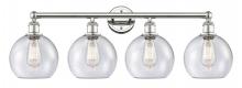 Innovations Lighting 616-4W-PN-G124-8 - Athens - 4 Light - 35 inch - Polished Nickel - Bath Vanity Light