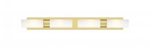 Innovations Lighting 617S-4W-SG-G617-8SWH - Boreas - 4 Light - 39 inch - Satin Gold - Bath Vanity Light