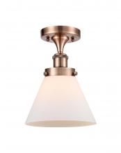 Innovations Lighting 916-1C-AC-G41-LED - Cone - 1 Light - 8 inch - Antique Copper - Semi-Flush Mount