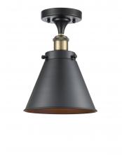 Innovations Lighting 916-1C-BAB-M13-BK-LED - Appalachian - 1 Light - 7 inch - Black Antique Brass - Semi-Flush Mount