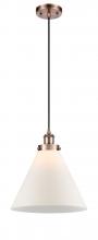 Innovations Lighting 916-1P-AC-G41-L-LED - Cone - 1 Light - 12 inch - Antique Copper - Cord hung - Mini Pendant