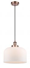 Innovations Lighting 916-1P-AC-G71-L-LED - Bell - 1 Light - 12 inch - Antique Copper - Cord hung - Mini Pendant