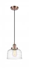 Innovations Lighting 916-1P-AC-G713-LED - Bell - 1 Light - 8 inch - Antique Copper - Cord hung - Mini Pendant
