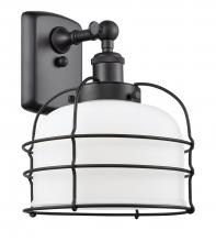 Innovations Lighting 916-1W-BK-G71-CE-LED - Bell Cage - 1 Light - 8 inch - Matte Black - Sconce