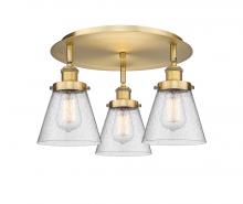 Innovations Lighting 916-3C-BB-G64 - Cone - 3 Light - 18 inch - Brushed Brass - Flush Mount