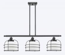 Innovations Lighting 916-3I-BK-G71-CE-LED - Bell Cage - 3 Light - 36 inch - Matte Black - Stem Hung - Island Light