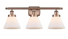Innovations Lighting 916-3W-AC-G41-LED - Cone - 3 Light - 28 inch - Antique Copper - Bath Vanity Light