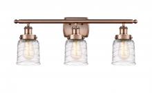 Innovations Lighting 916-3W-AC-G513-LED - Bell - 3 Light - 26 inch - Antique Copper - Bath Vanity Light