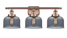 Innovations Lighting 916-3W-AC-G73-LED - Bell - 3 Light - 28 inch - Antique Copper - Bath Vanity Light