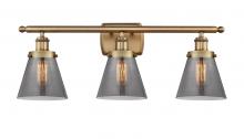 Innovations Lighting 916-3W-BB-G63 - Cone - 3 Light - 26 inch - Brushed Brass - Bath Vanity Light