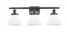 Innovations Lighting 916-3W-BK-G41-LED - Cone - 3 Light - 28 inch - Matte Black - Bath Vanity Light