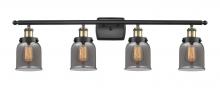 Innovations Lighting 916-4W-BAB-G53-LED - Bell - 4 Light - 36 inch - Black Antique Brass - Bath Vanity Light