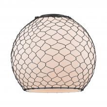 Innovations Lighting G121-8CBK - Farmhouse Chicken Wire White Glass with Black Wire Glass