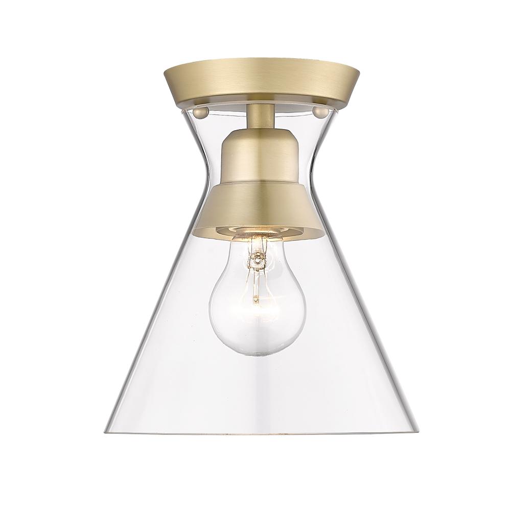 Malta BCB Flush Mount in Brushed Champagne Bronze with Clear Glass Shade