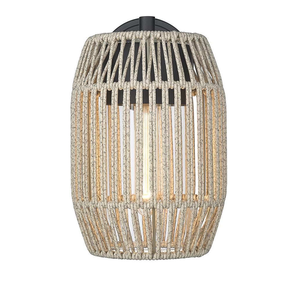Seabrooke Large Wall Sconce - Outdoor in Natural Black